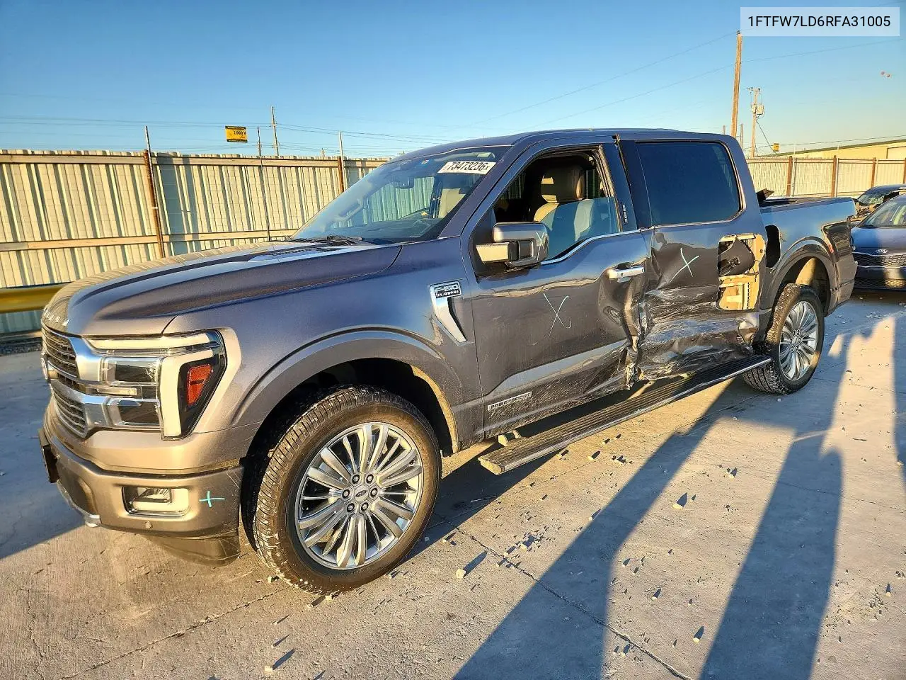 FORD F-150 2024, VIN 1FTFW7LD6RFA31005
