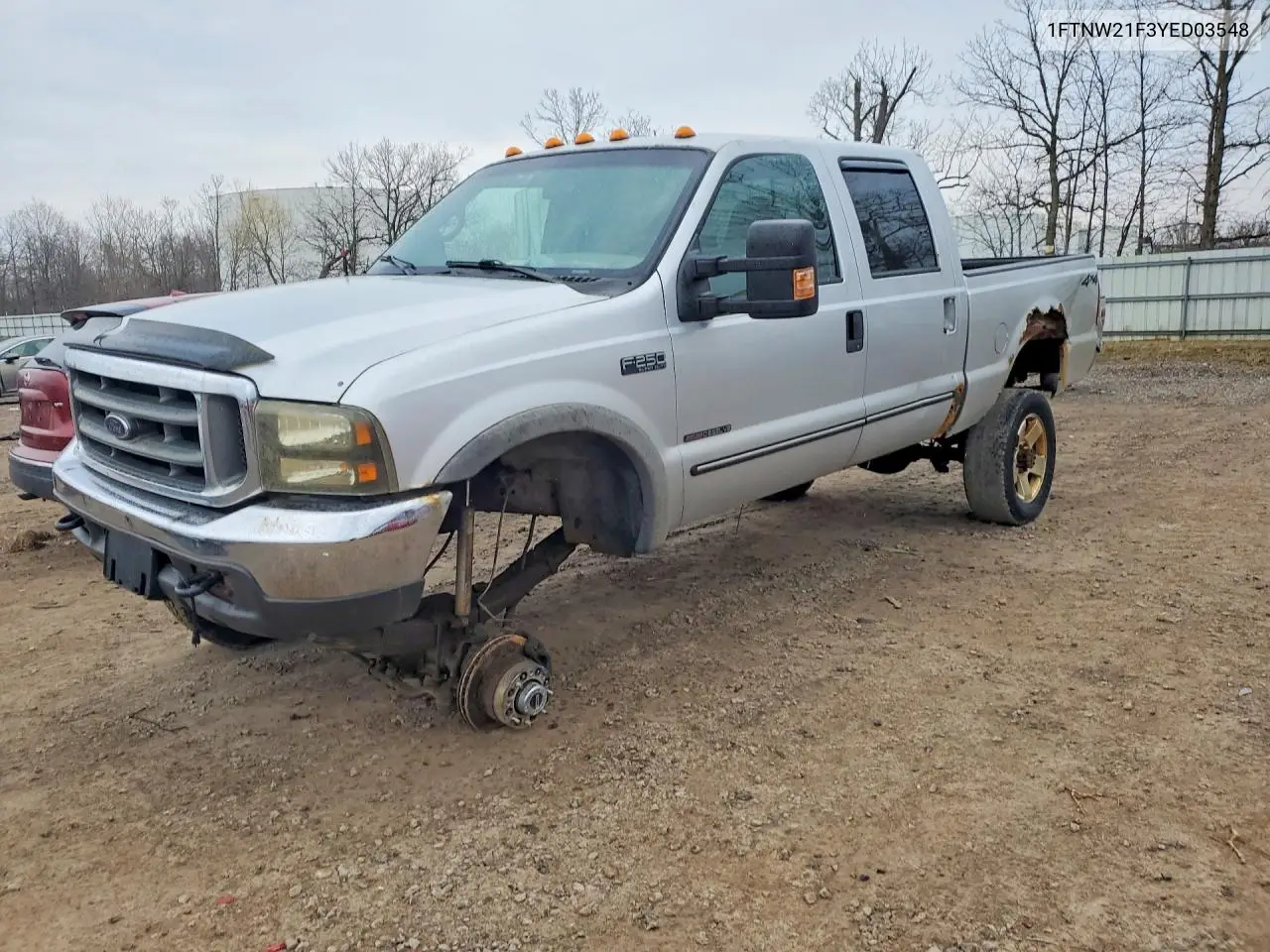 FORD F250 2000, VIN 1FTNW21F3YED03548