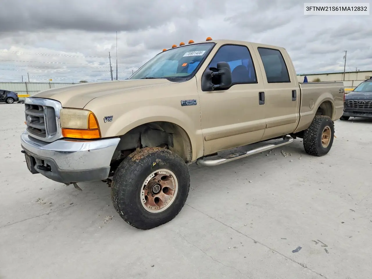 FORD F250 2001, VIN 3FTNW21S61MA12832