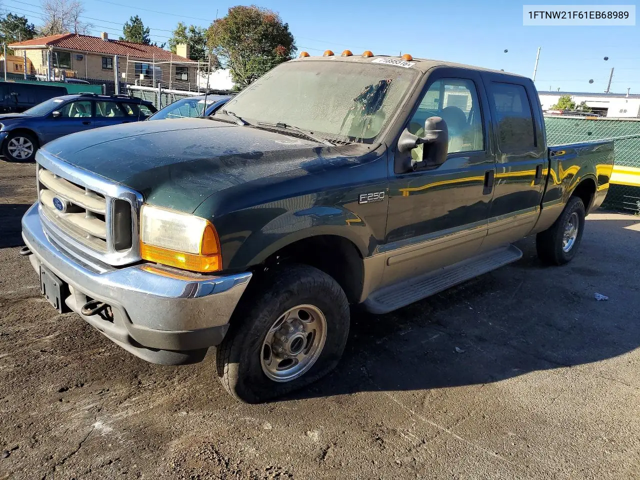 FORD F250 2001, VIN 1FTNW21F61EB68989