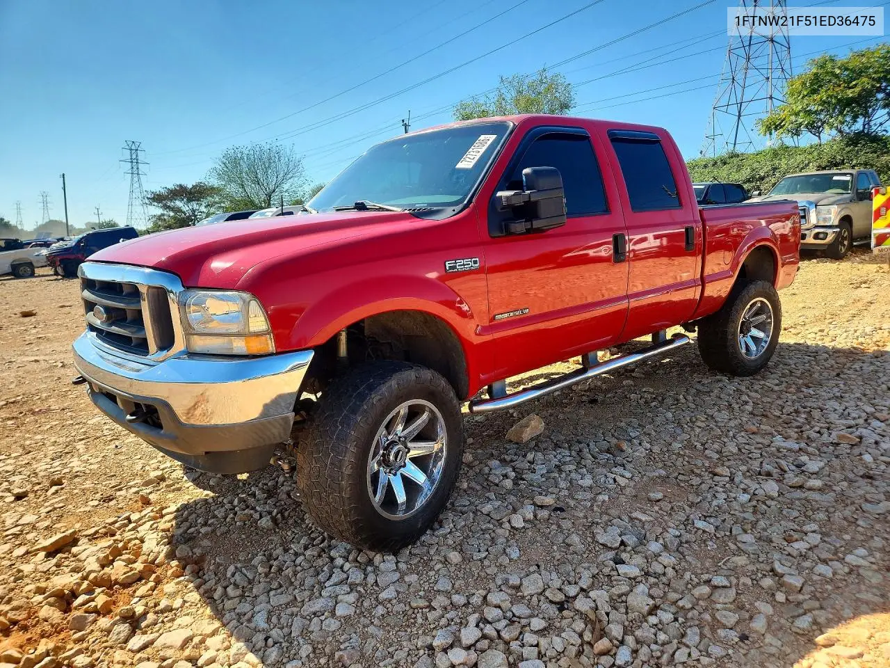 FORD F250 2001, VIN 1FTNW21F51ED36475