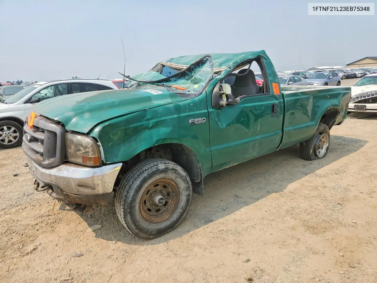 FORD F250 2003, VIN 1FTNF21L23EB75348