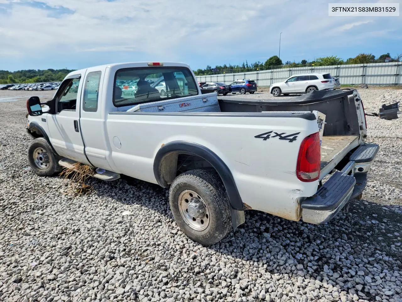 2003 FORD F250 VIN 3FTNX21S83MB31529 — фото 2