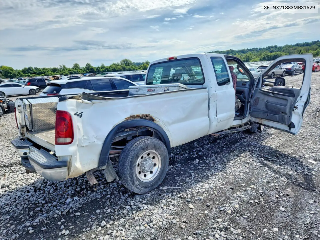 2003 FORD F250 VIN 3FTNX21S83MB31529 — фото 3