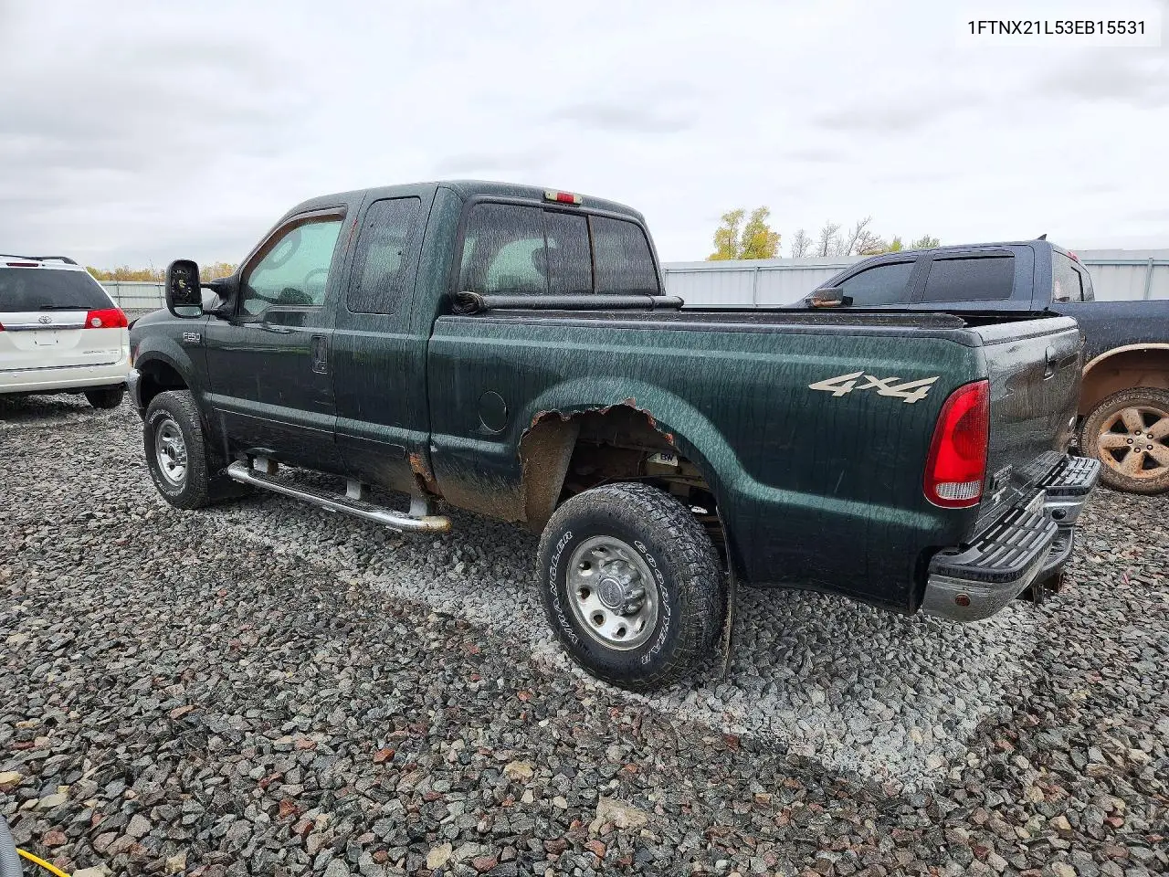 2003 FORD F250 VIN 1FTNX21L53EB15531 — фото 2