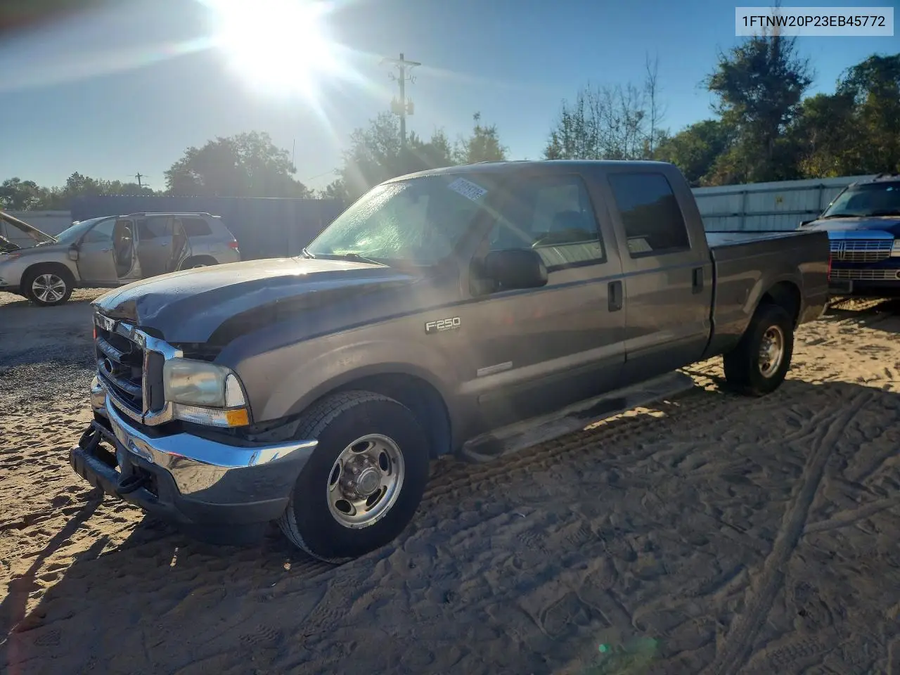 FORD F250 2003, VIN 1FTNW20P23EB45772