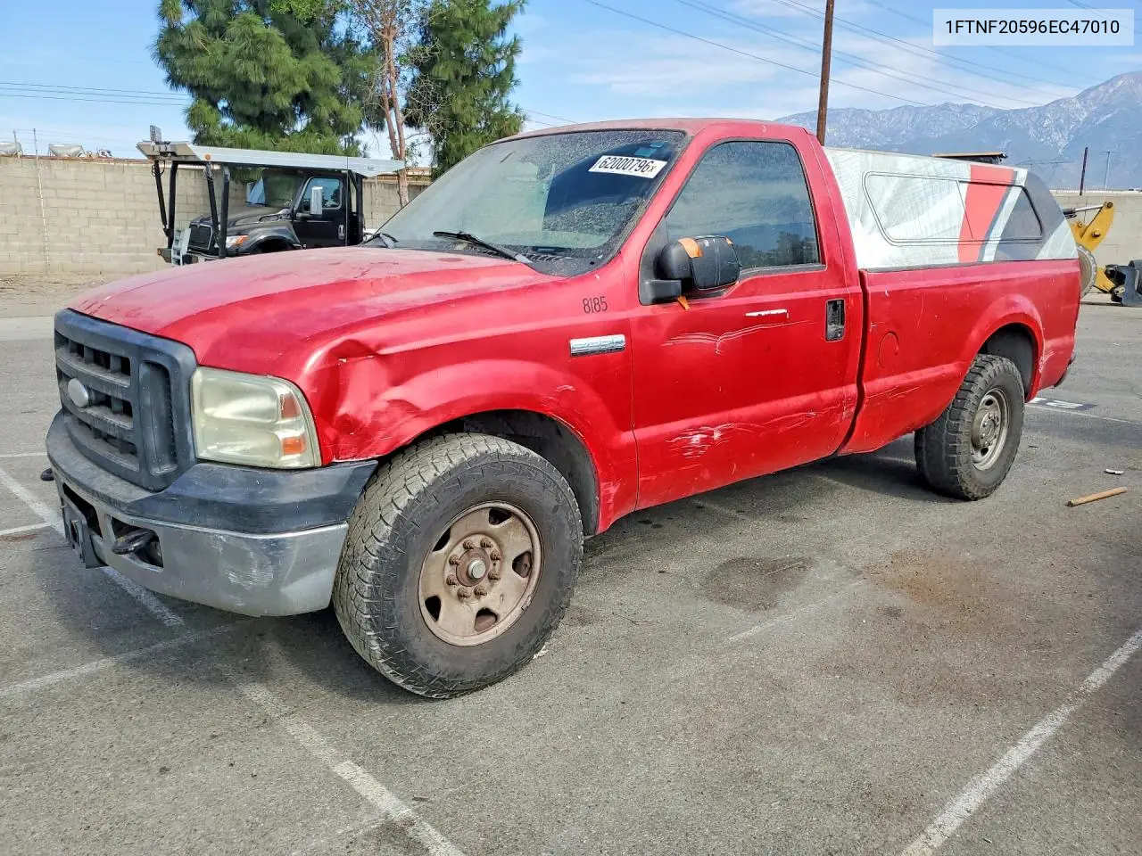 FORD F250 2006, VIN 1FTNF20596EC47010