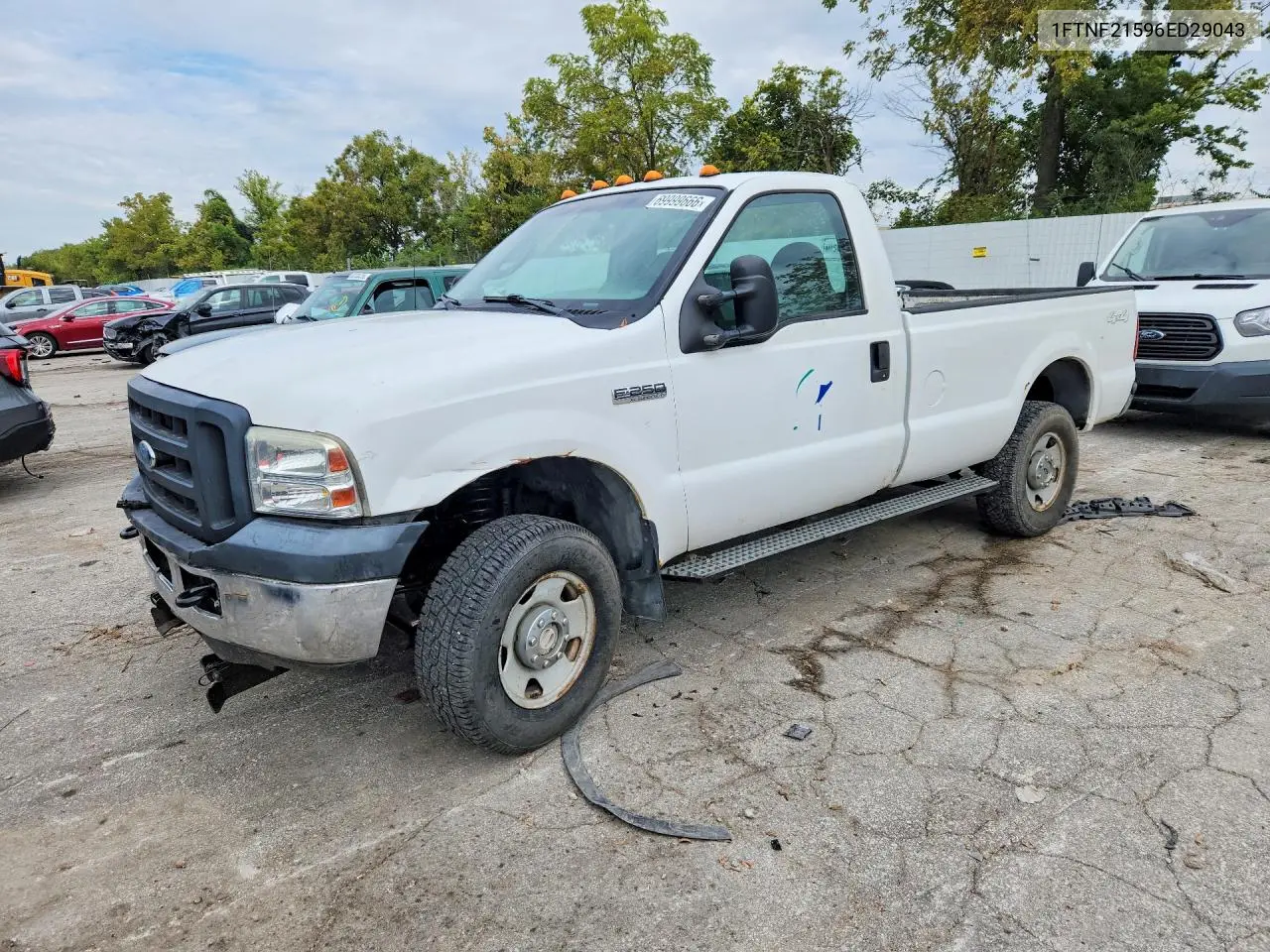 FORD F250 2006, VIN 1FTNF21596ED29043