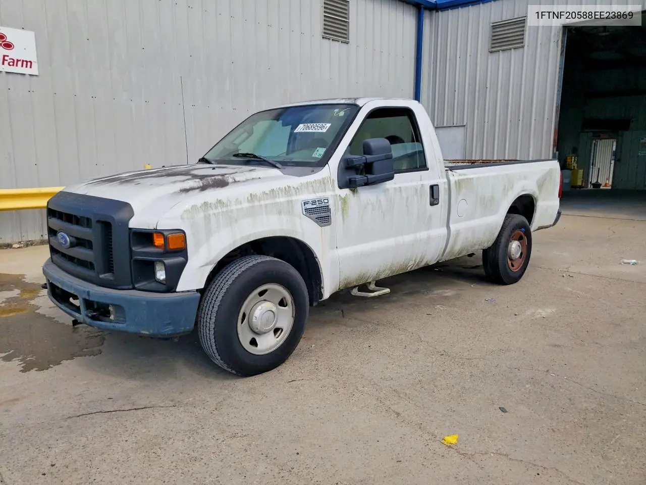 FORD F250 2008, VIN 1FTNF20588EE23869