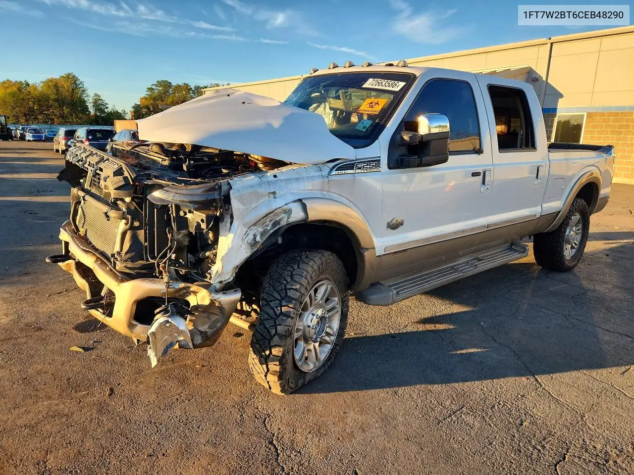 FORD F250 2012, VIN 1FT7W2BT6CEB48290