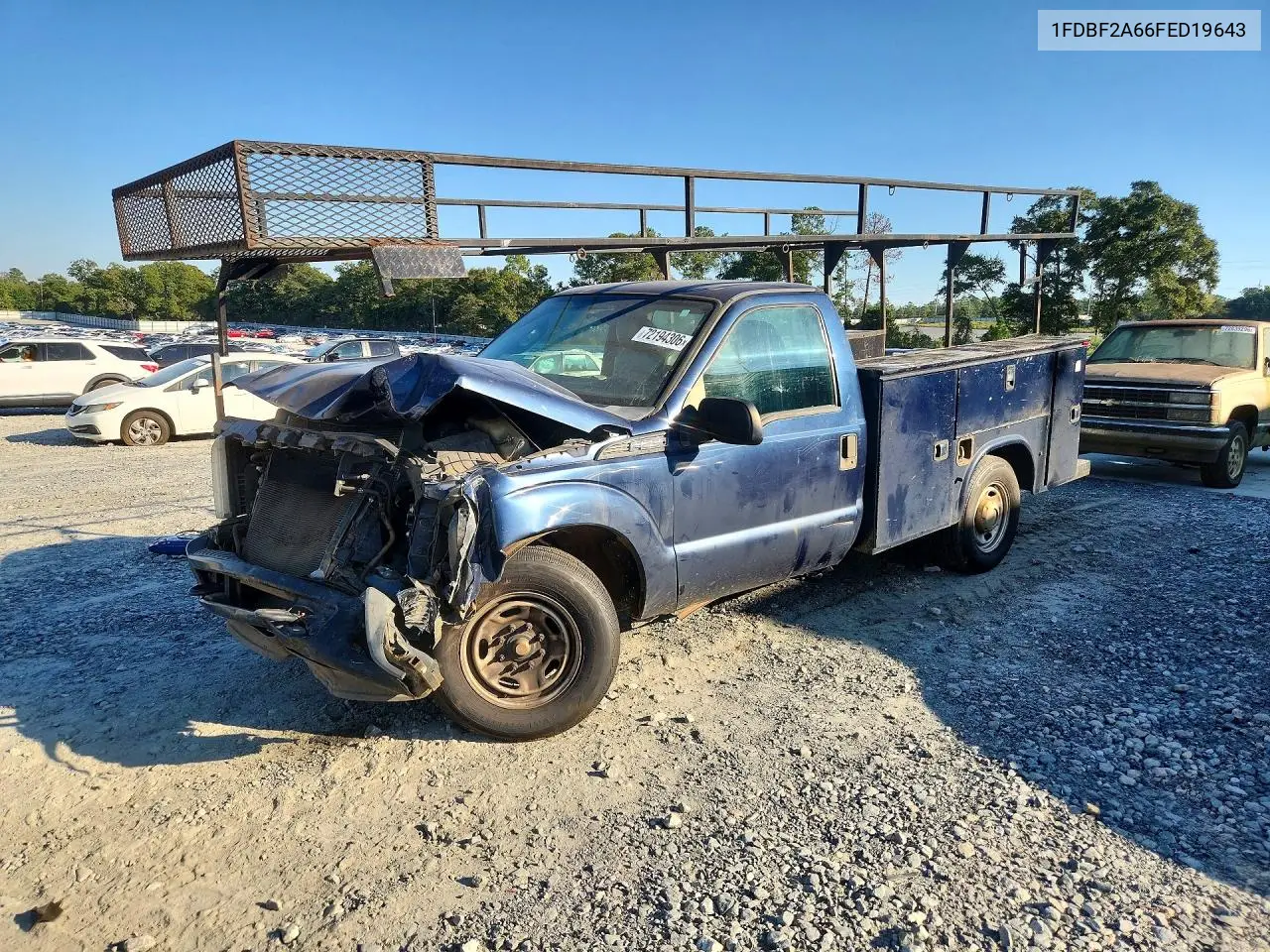 FORD F250 2015, VIN 1FDBF2A66FED19643