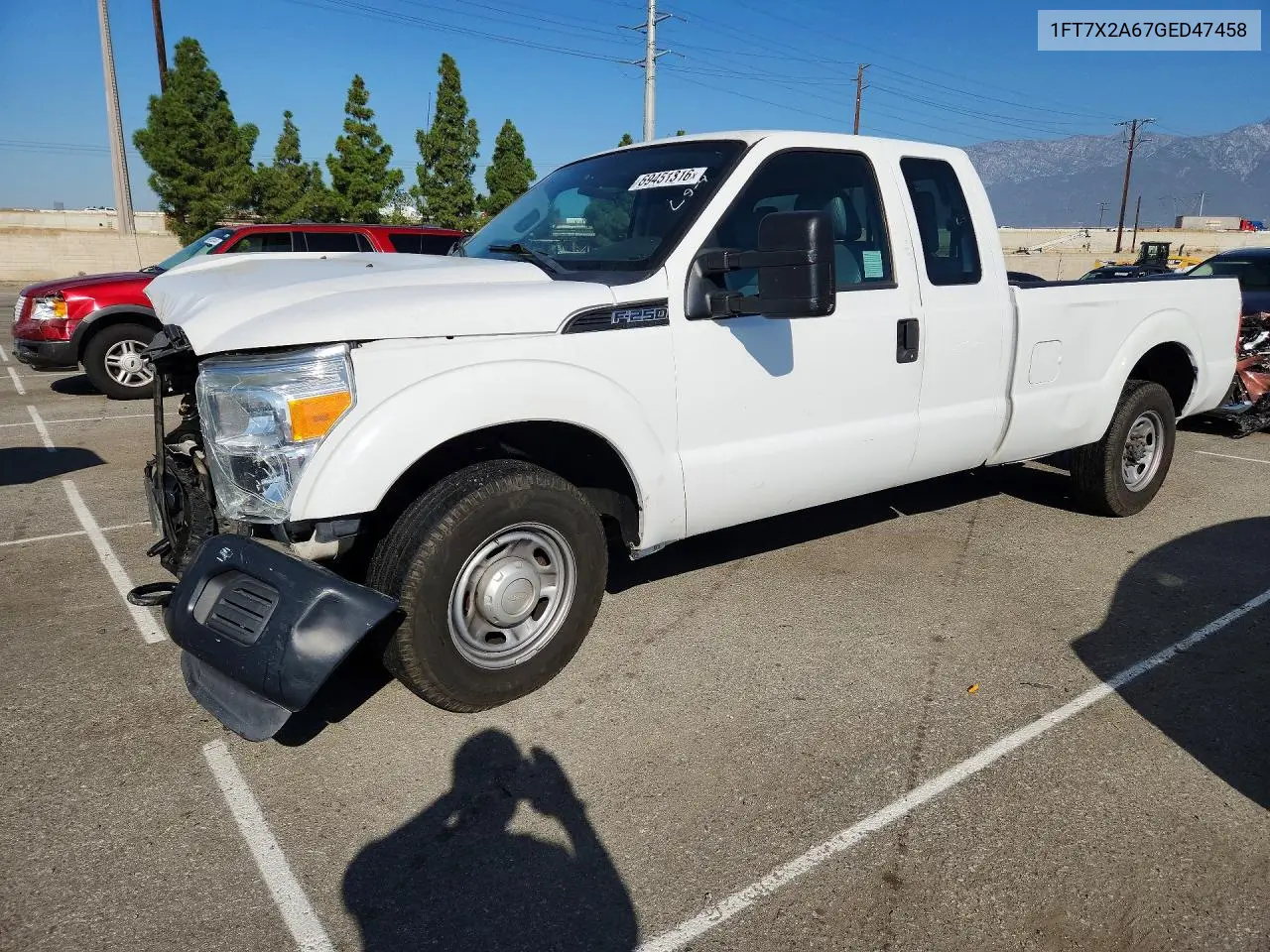 FORD F250 2016, VIN 1FT7X2A67GED47458