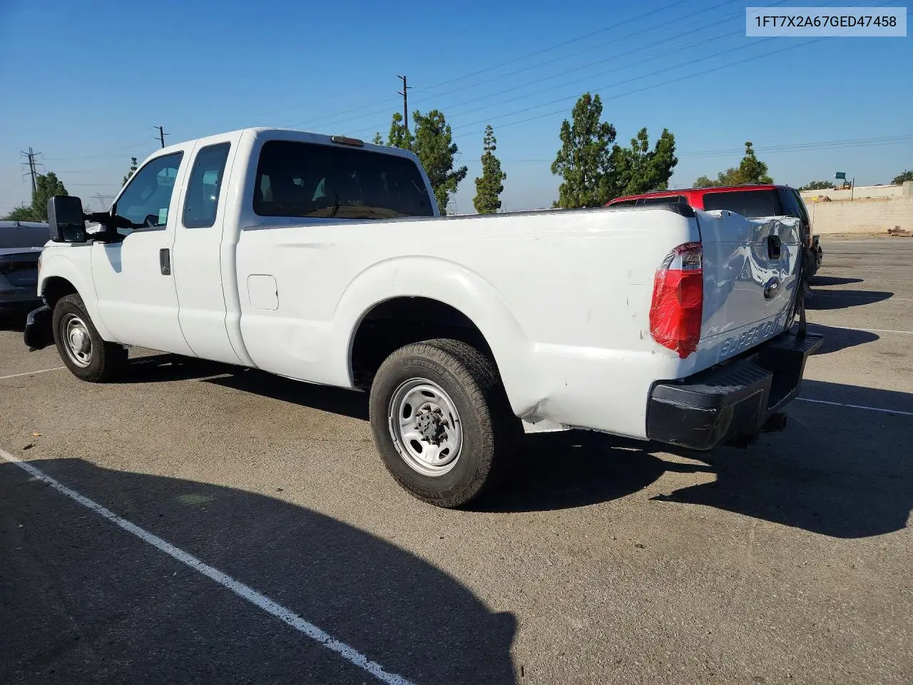 2016 FORD F250 VIN 1FT7X2A67GED47458 — фото 2