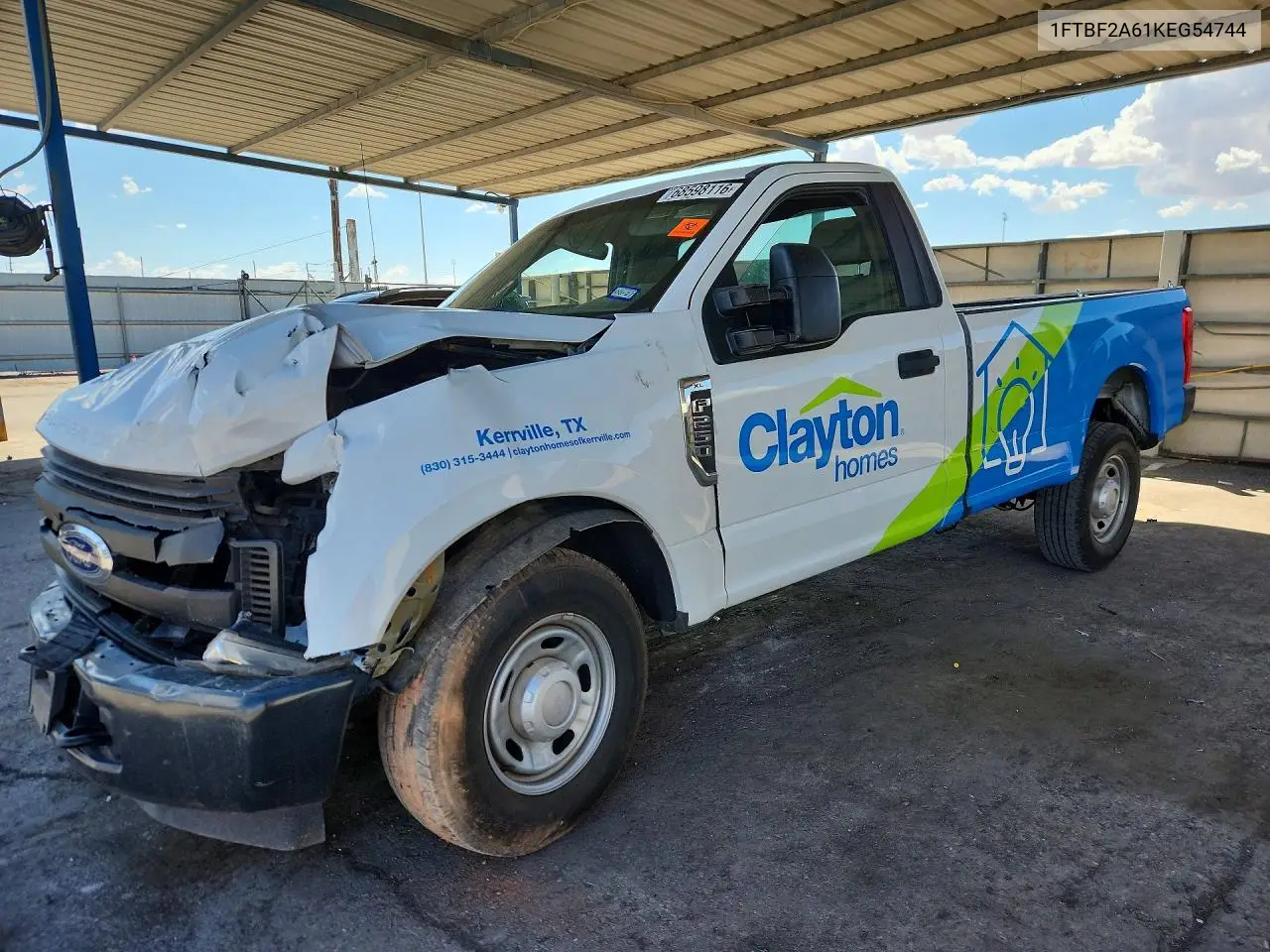 FORD F250 2019, VIN 1FTBF2A61KEG54744