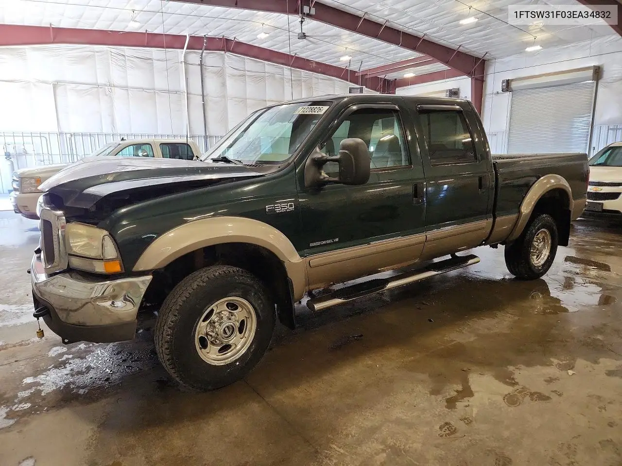 FORD F350 2003, VIN 1FTSW31F03EA34832
