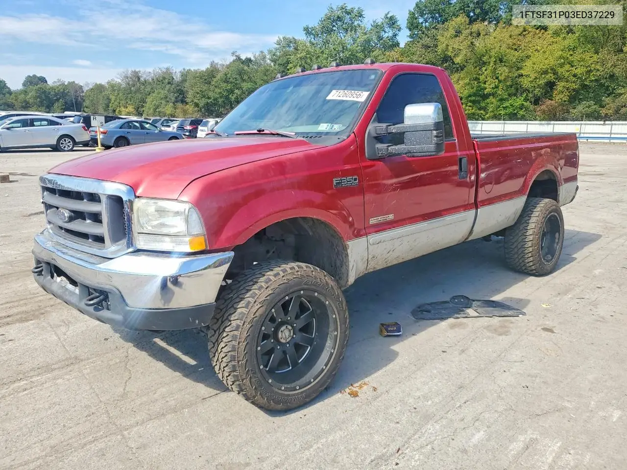 FORD F350 2003, VIN 1FTSF31P03ED37229