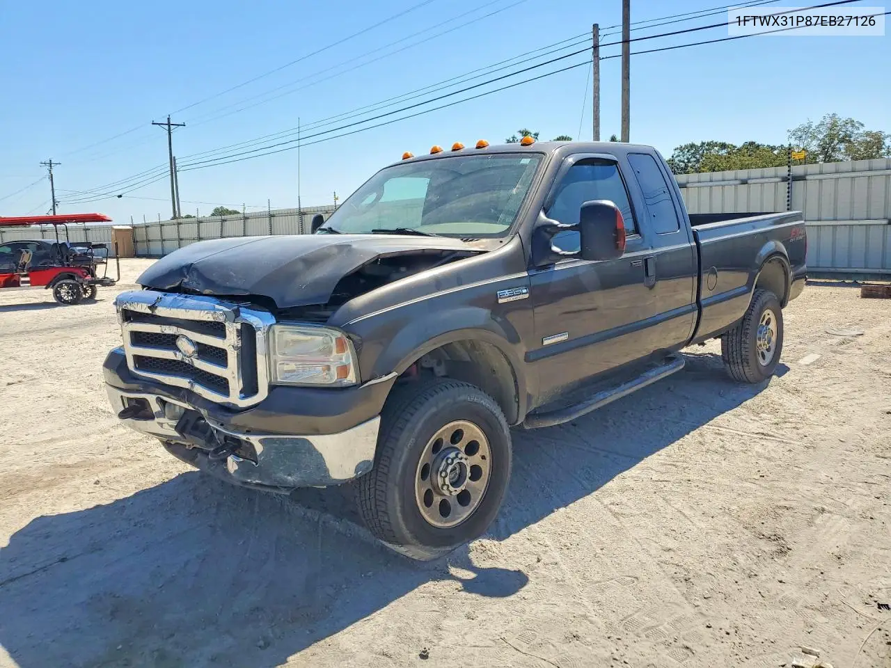 FORD F350 2007, VIN 1FTWX31P87EB27126