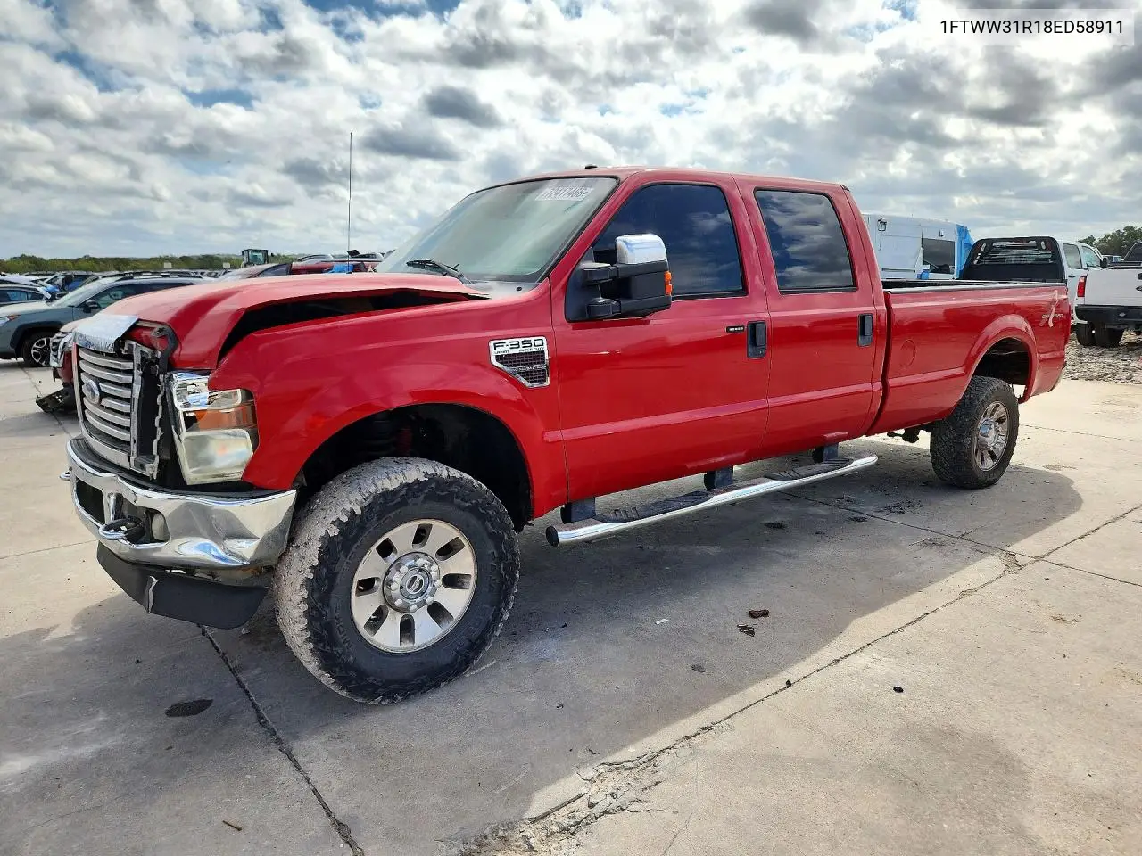 FORD F350 2008, VIN 1FTWW31R18ED58911
