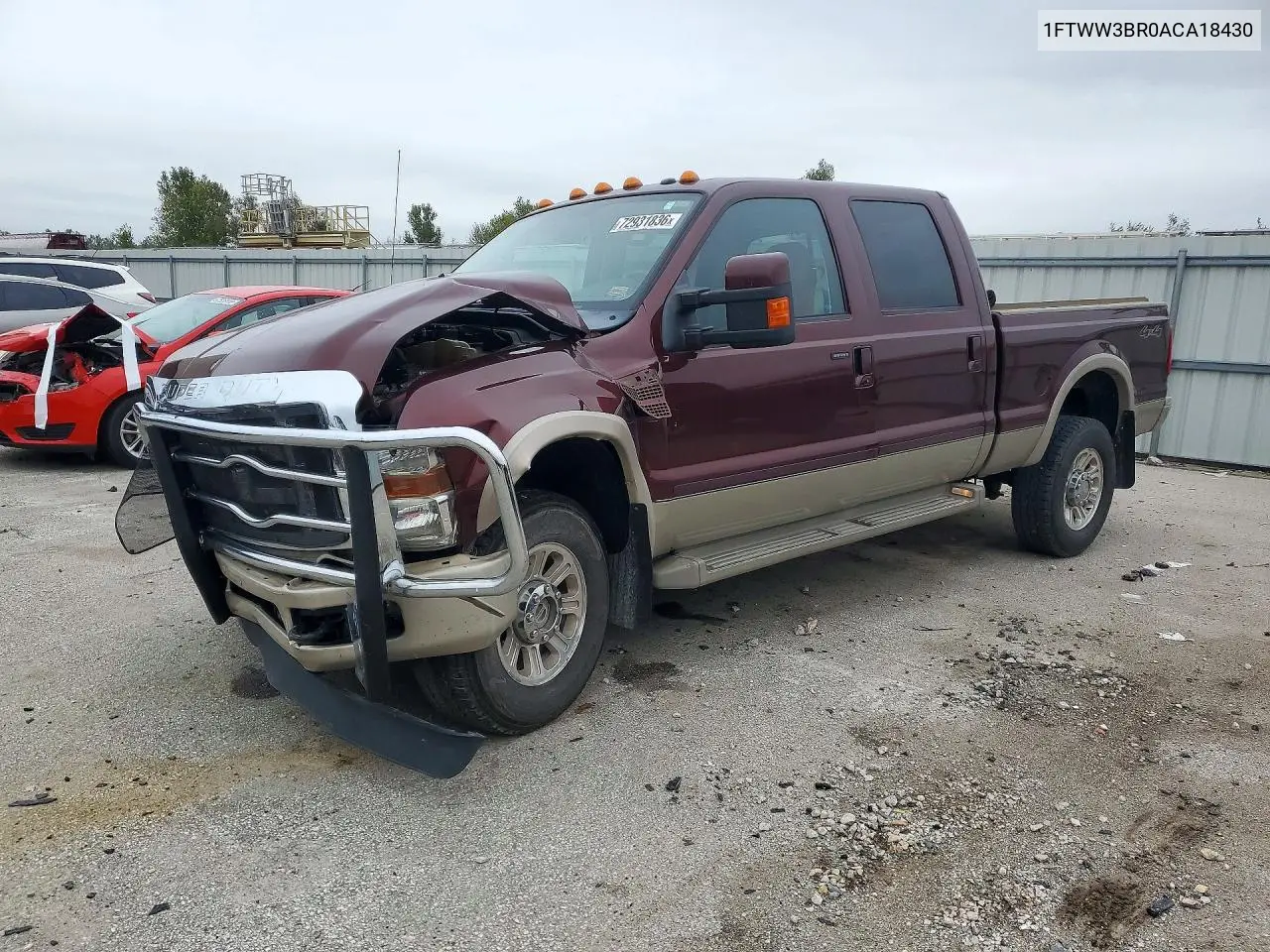 FORD F350 2010, VIN 1FTWW3BR0AEA18430