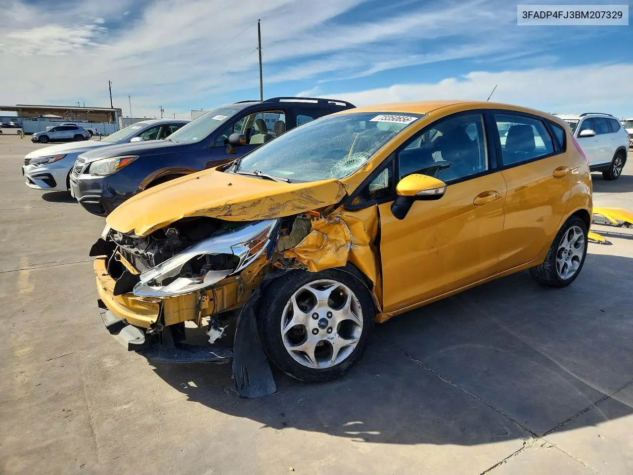 FORD FIESTA 2011, VIN 3FADP4FJ3BM207329