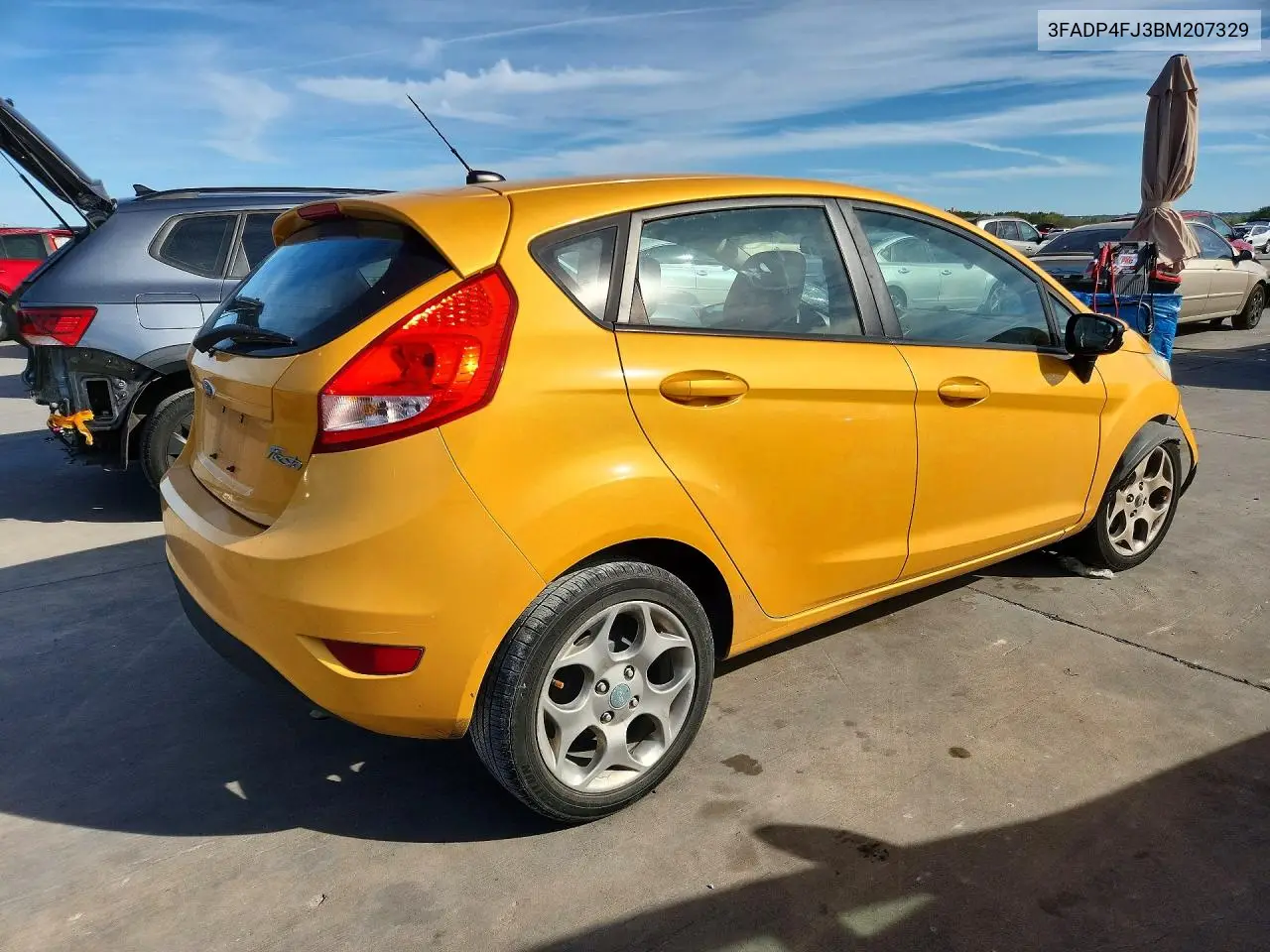 2011 FORD FIESTA VIN 3FADP4FJ3BM207329 — фото 3