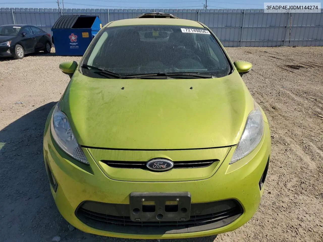 2013 FORD FIESTA VIN 3FADP4EJ0DM144274 — фото 5