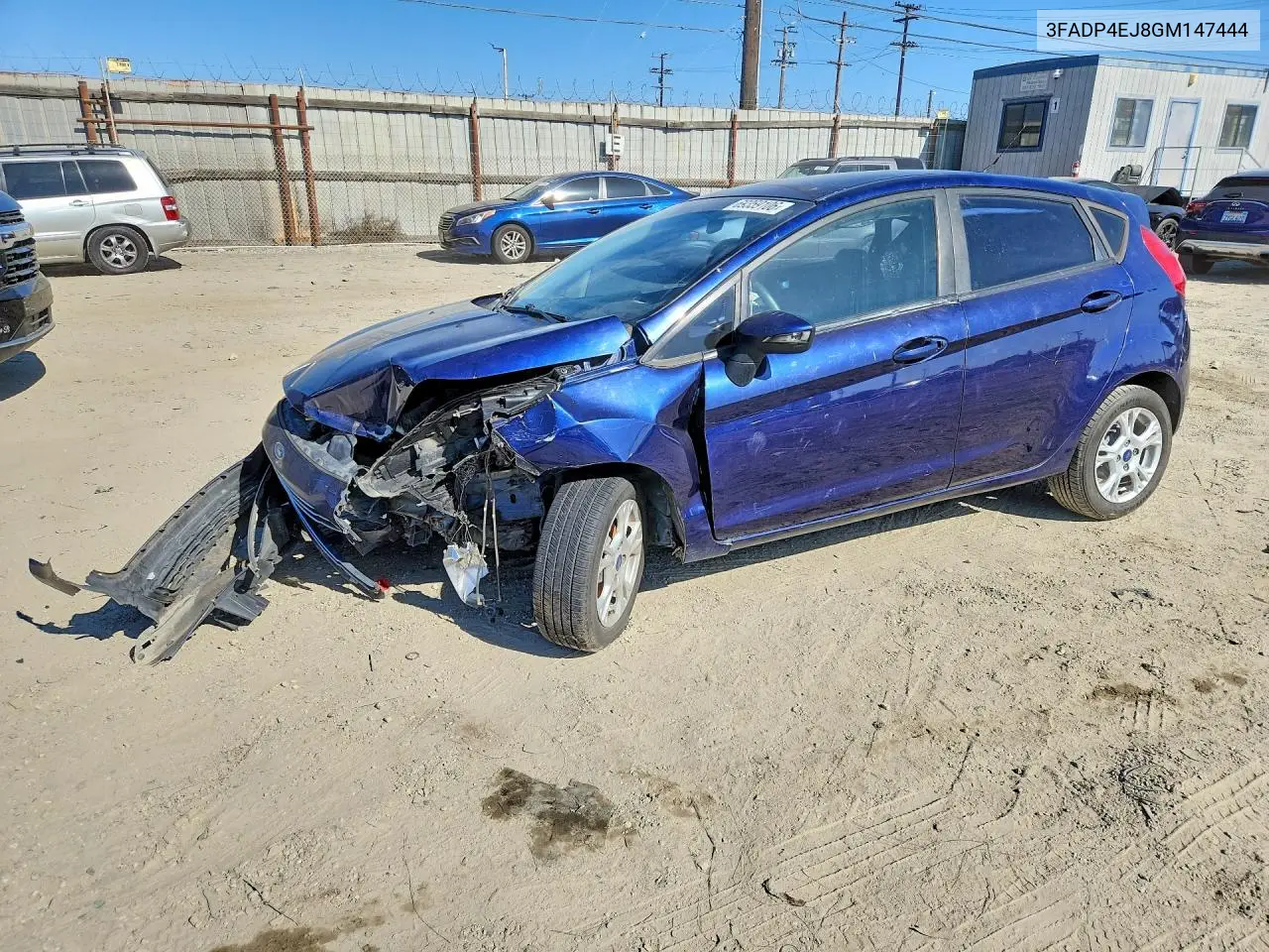 FORD FIESTA 2016, VIN 3FADP4EJ8GM147444