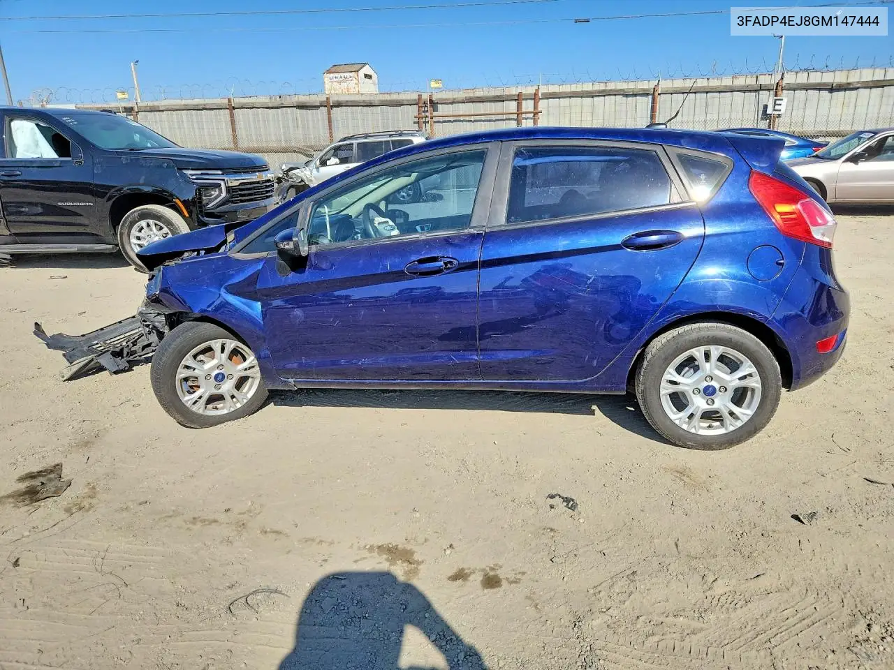 2016 FORD FIESTA VIN 3FADP4EJ8GM147444 — фото 2