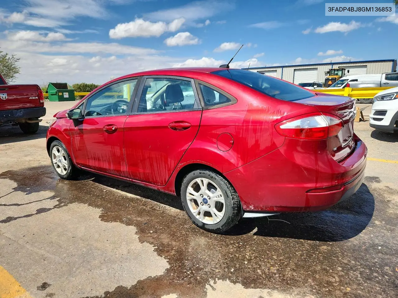 2016 FORD FIESTA VIN 3FADP4BJ8GM136853 — фото 2