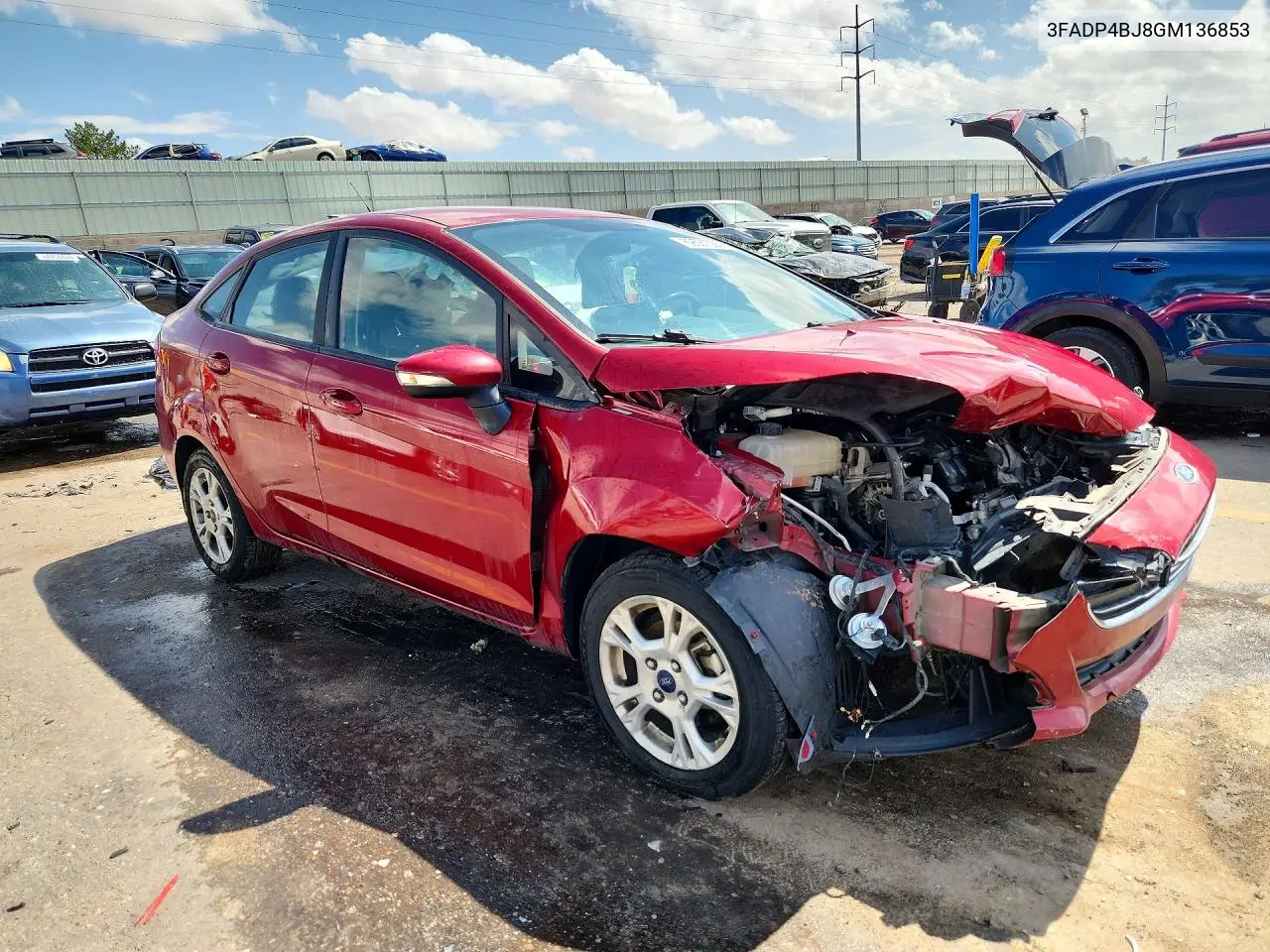 2016 FORD FIESTA VIN 3FADP4BJ8GM136853 — фото 4