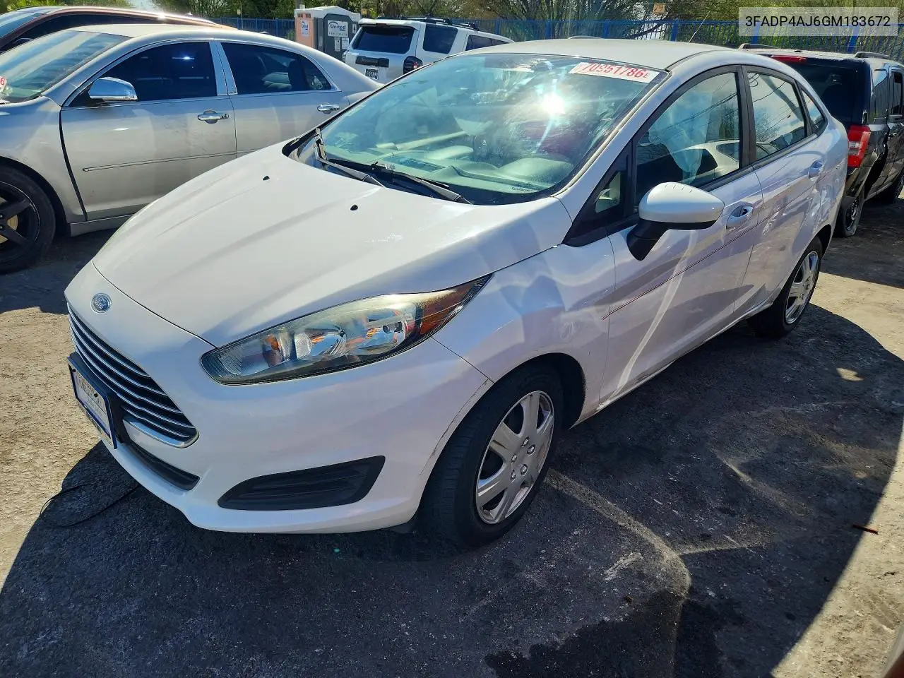 FORD FIESTA 2016, VIN 3FADP4AJ6GM183672