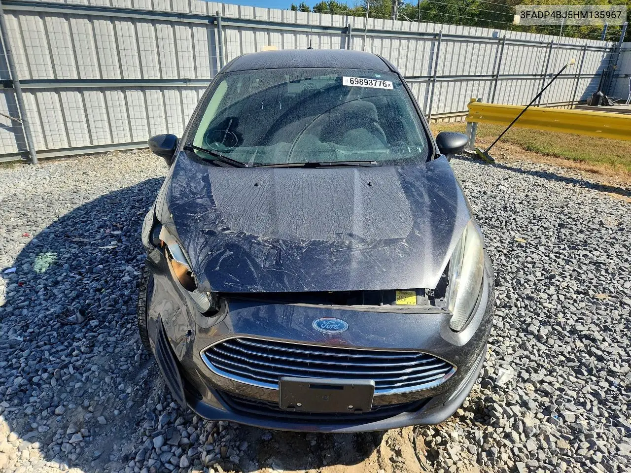 2017 FORD FIESTA VIN 3FADP4BJ5HM135967 — фото 5