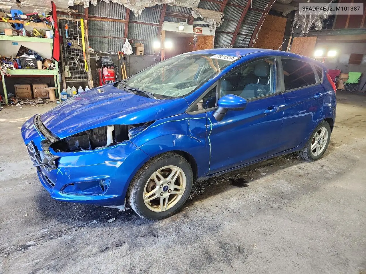 FORD FIESTA 2018, VIN 3FADP4EJ2JM101387