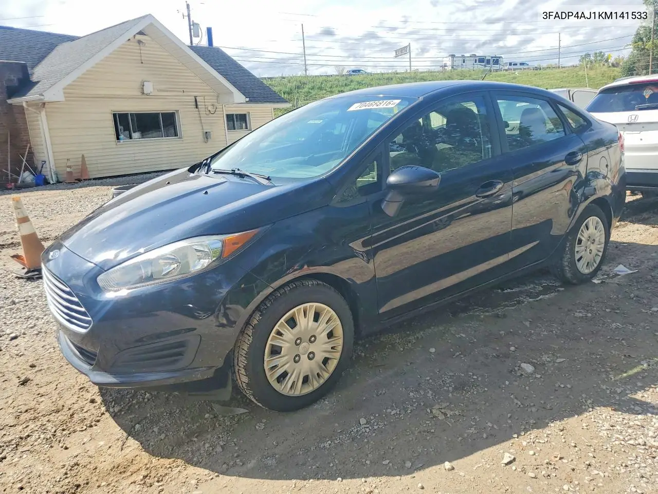 FORD FIESTA 2019, VIN 3FADP4AJ1KM141533
