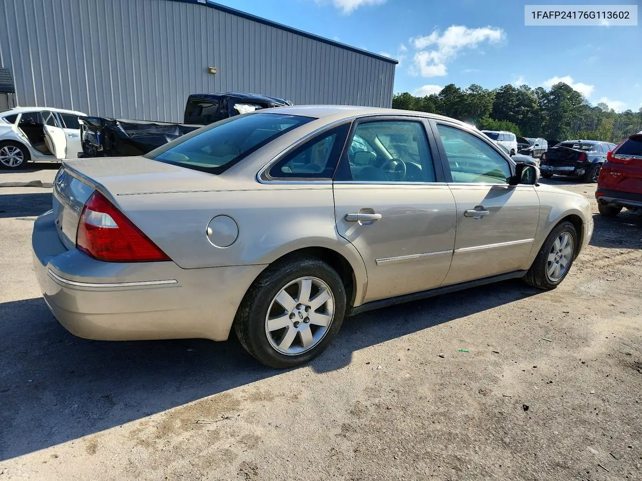 2006 FORD FIVE HUNDRED VIN 1FAFP24176G113602 — фото 3