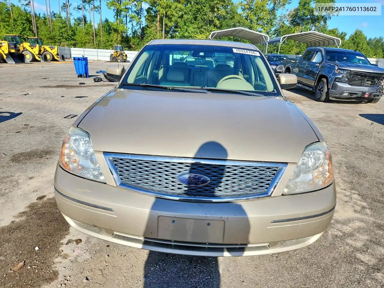 2006 FORD FIVE HUNDRED VIN 1FAFP24176G113602 — фото 5