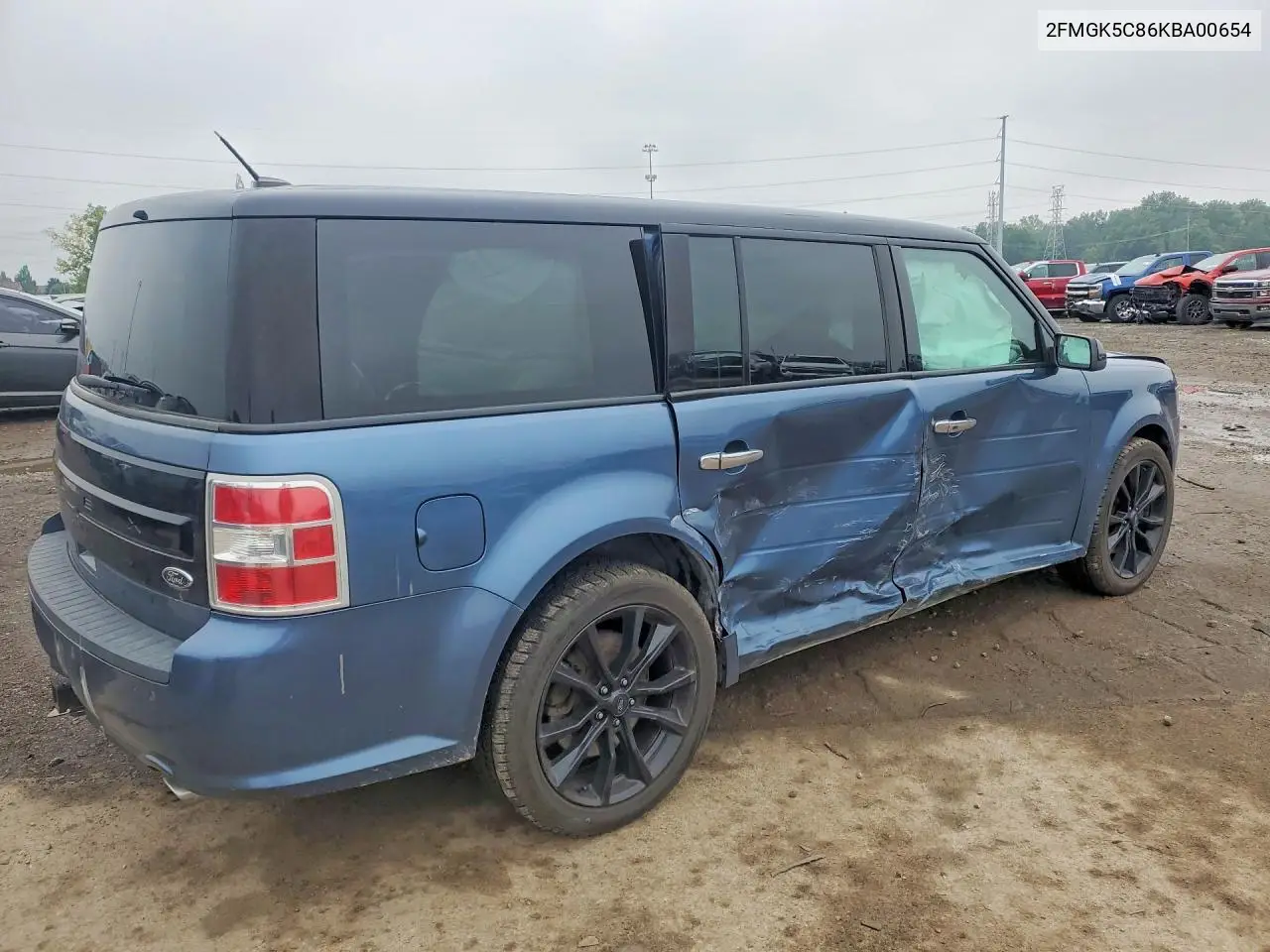 2019 FORD FLEX VIN 2FMGK5C86KBA00654 — фото 3