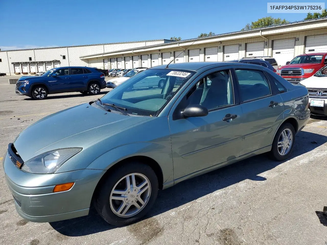 FORD FOCUS 2003, VIN 1FAFP34P53W175236