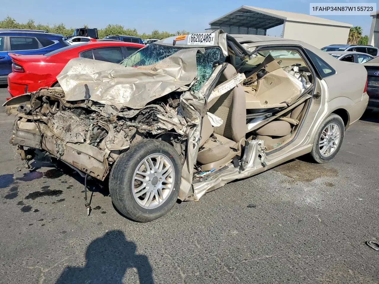FORD FOCUS 2007, VIN 1FAHP34N87W155723