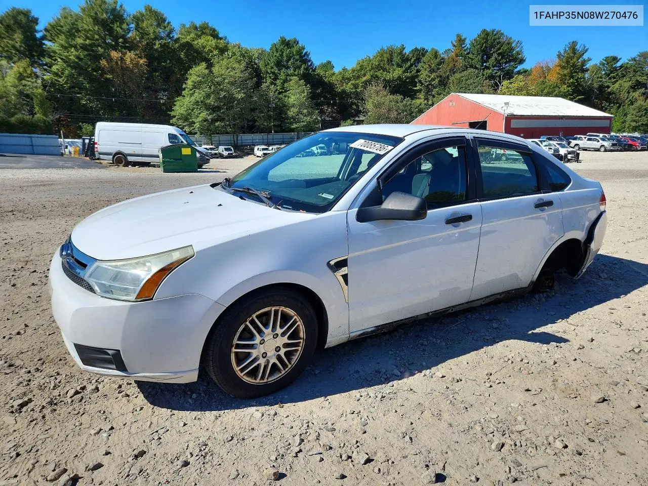 FORD FOCUS 2008, VIN 1FAHP35N08W270476