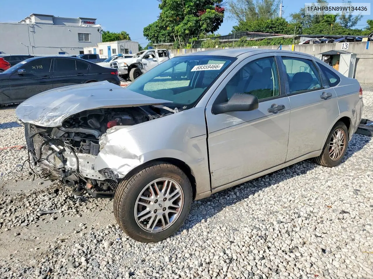 FORD FOCUS 2009, VIN 1FAHP35N89W134436