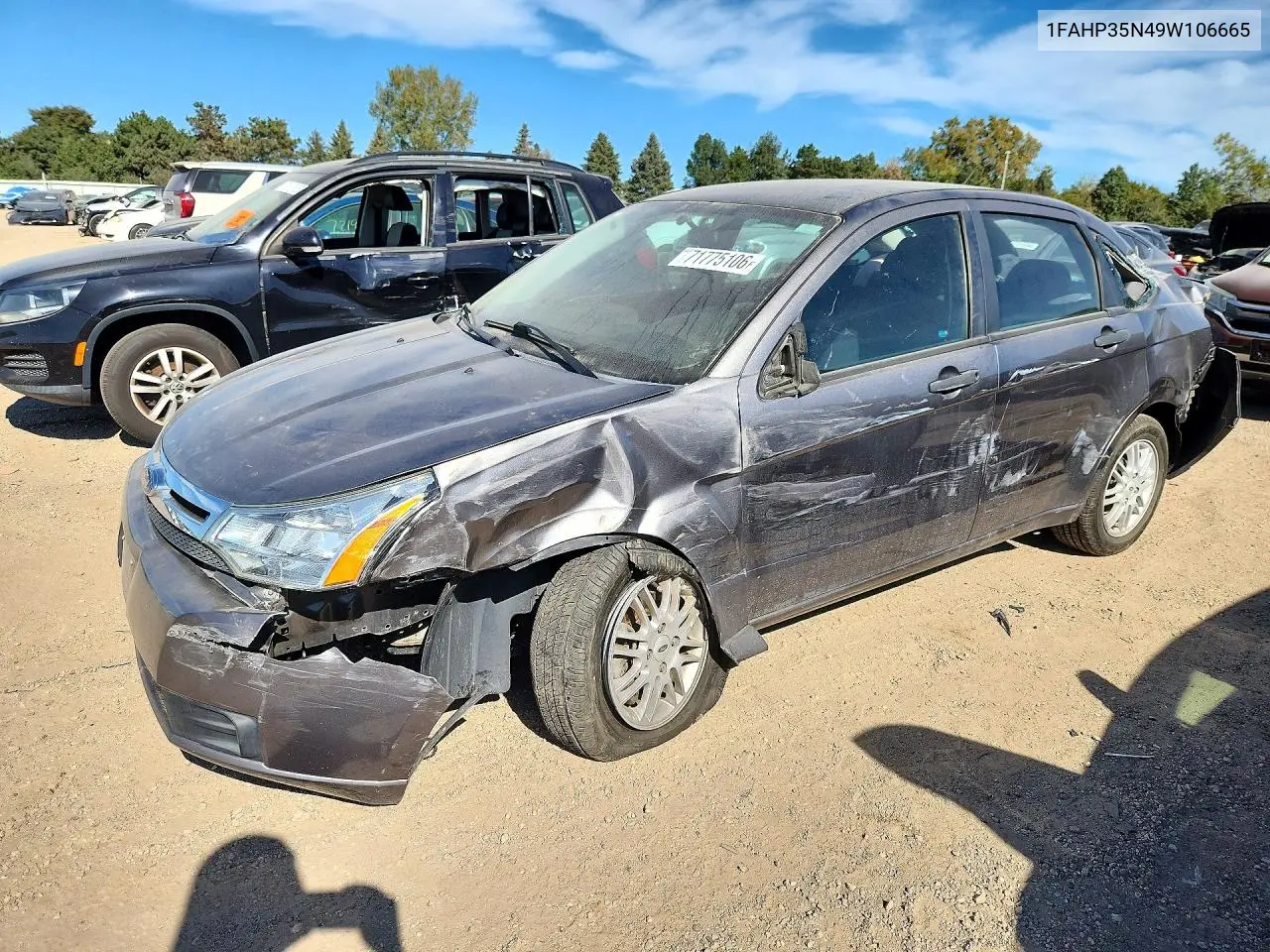 FORD FOCUS 2009, VIN 1FAHP35N49W106665