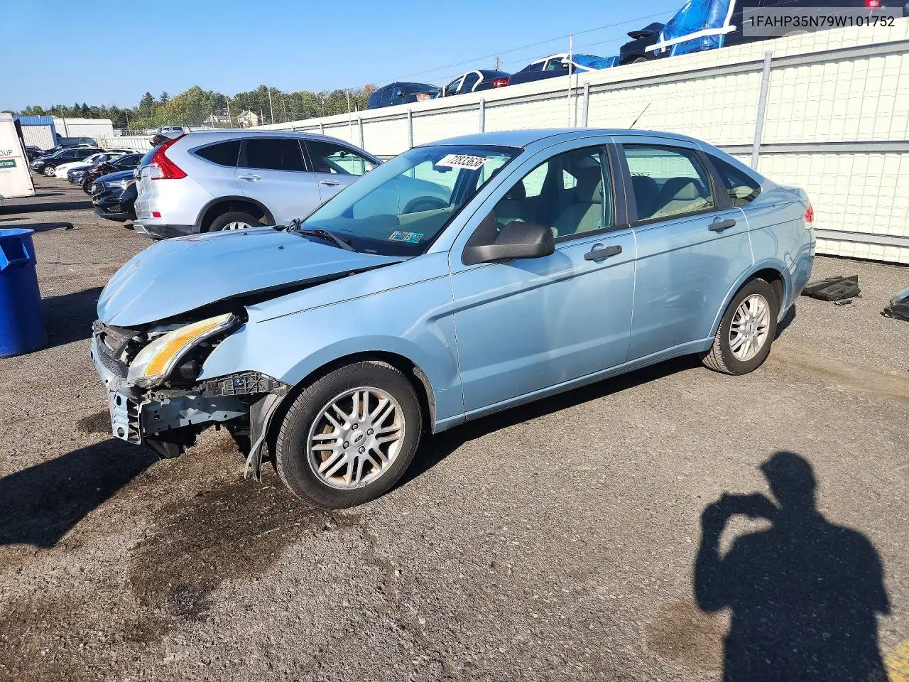FORD FOCUS 2009, VIN 1FAHP35N79W101752