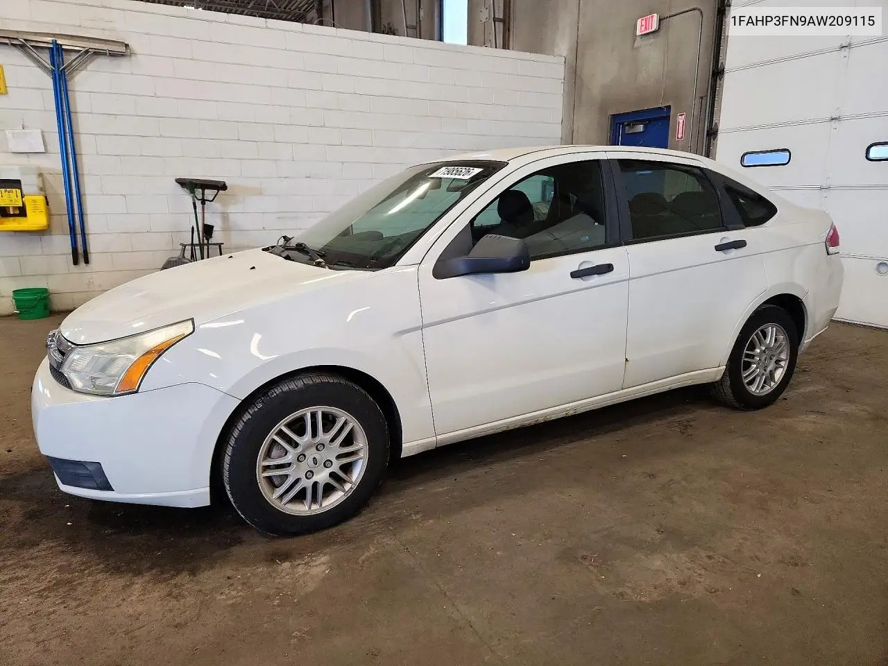 FORD FOCUS 2010, VIN 1FAHP3FN9AW209115