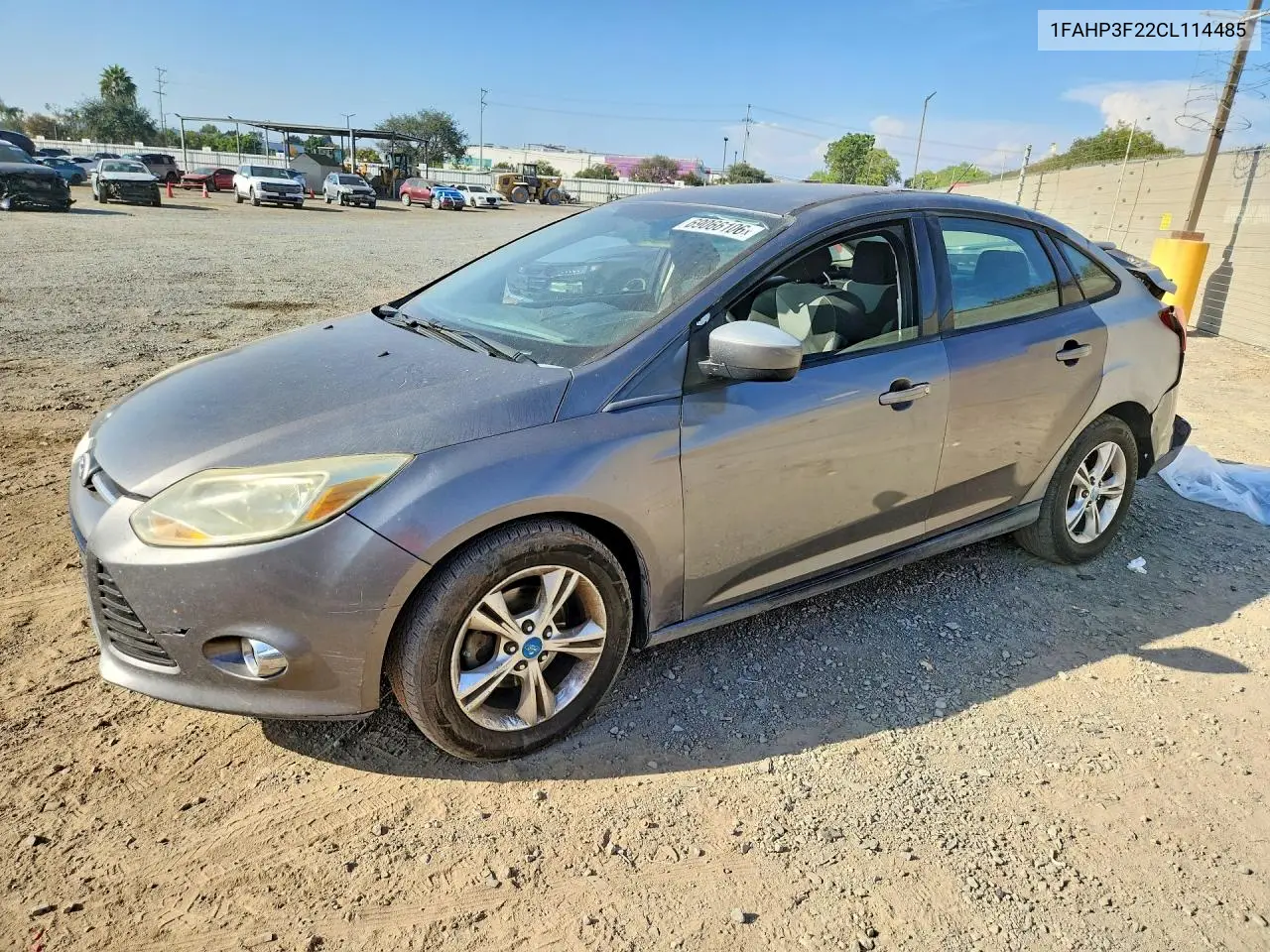 FORD FOCUS 2012, VIN 1FAHP3F22CL114485