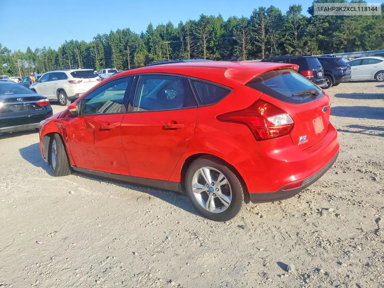 2012 FORD FOCUS VIN 1FAHP3K2XCL118144 — фото 2
