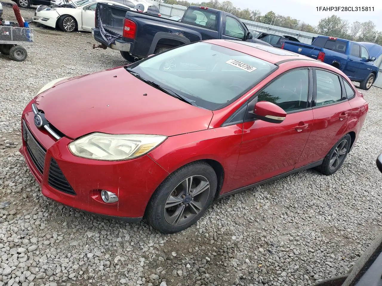 FORD FOCUS 2012, VIN 1FAHP3F28CL315811