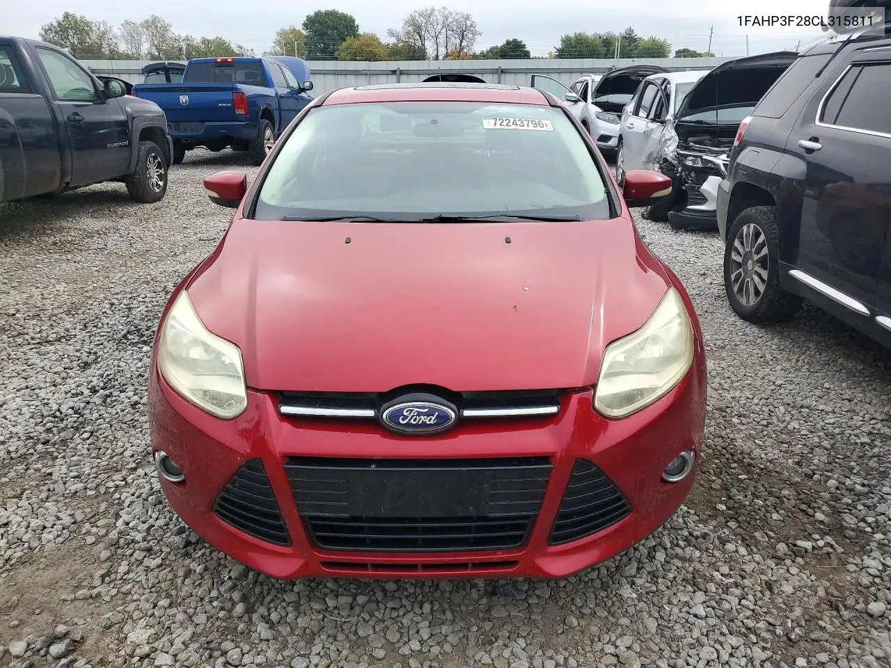 2012 FORD FOCUS VIN 1FAHP3F28CL315811 — фото 5