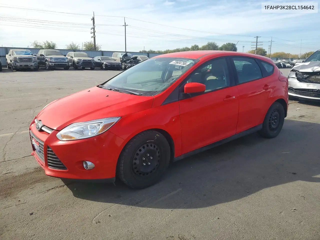 FORD FOCUS 2012, VIN 1FAHP3K28CL154642