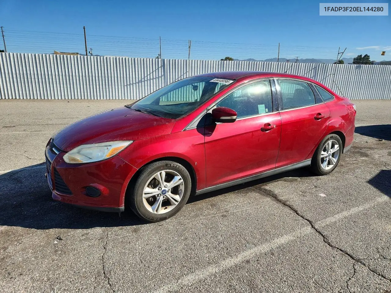 FORD FOCUS 2014, VIN 1FADP3F20EL144280